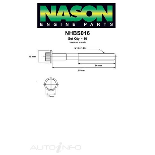 Nason Cylinder Head Bolt Set - NHBS016