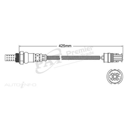 PAT Premium Oxygen/Lambda Sensor Post Catalytic Converter - EGO-196