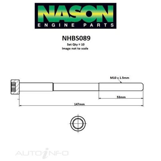 Nason Cylinder Head Bolt Set - NHBS089