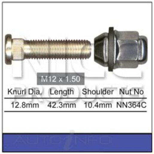 Nice Products Wheel Stud & Nut Set - NS354H