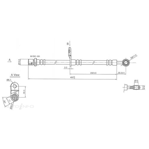 Protex Hydraulic Hose - Front - H3539