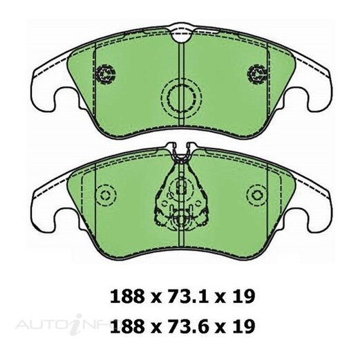 Protex Ultra 4WD Ceramic Plus Front Brake Pads - DB2186UP