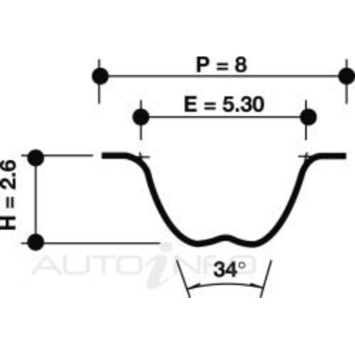 Dayco Timing Belt 124P8S220 T1096 - 94709