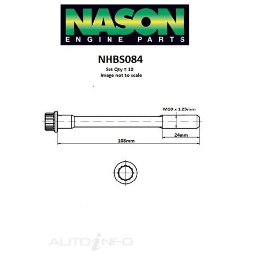 Nason Cylinder Head Bolt Set - NHBS084