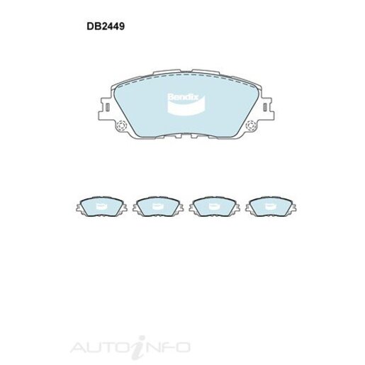 Bendix Front Brake Pads - DB2449-GCT