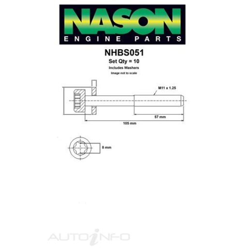 Nason Cylinder Head Bolt Set - NHBS051
