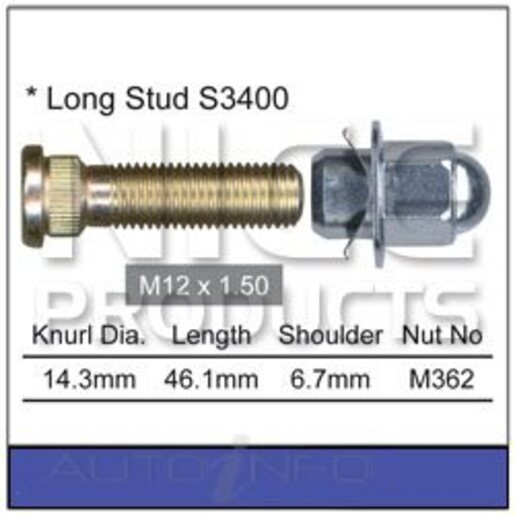 Nice Products Wheel Stud & Nut Set - NS366