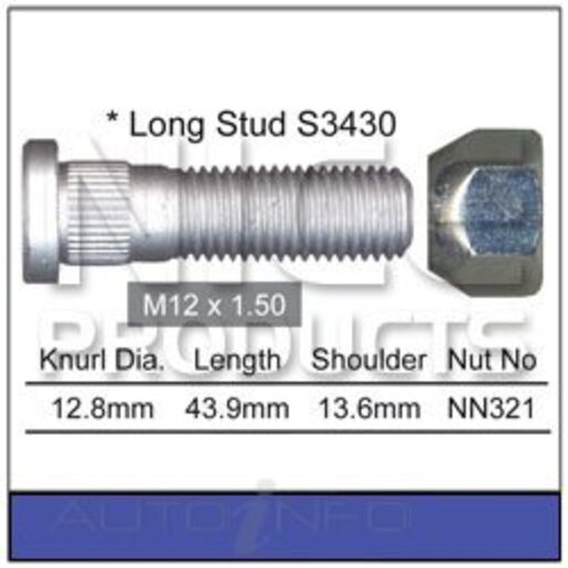 Nice Products Wheel Stud & Nut Set - NS370