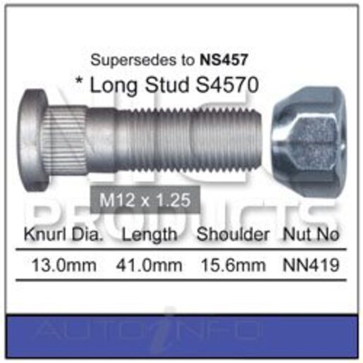 Nice Products Wheel Stud & Nut Set - NS456