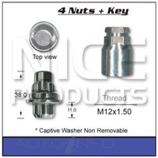 Nice Products Wheel Nut - Locking - N362LOCK