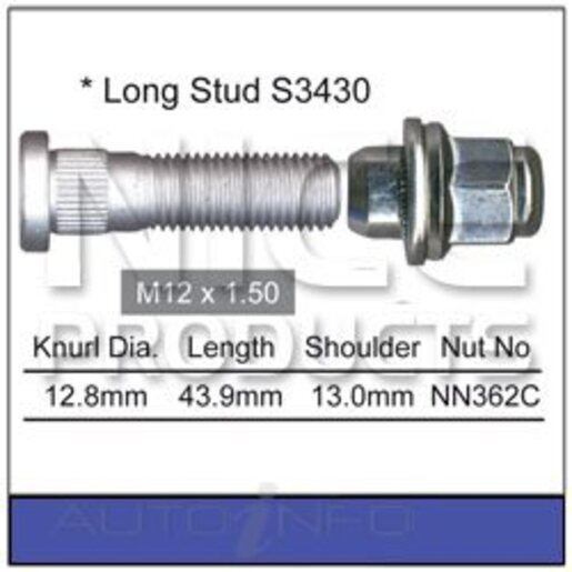 Nice Products Wheel Stud & Nut Set - NS365