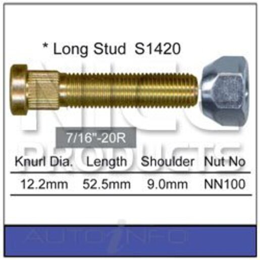 Nice Products Wheel Stud & Nut Set - NS141