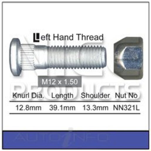 Nice Products Wheel Stud & Nut Set - NS372L