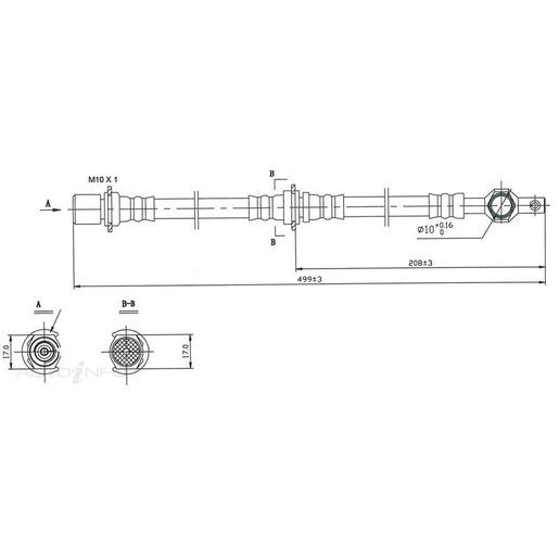 Protex Hydraulic Hose - Front - H1577