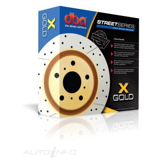 DBA Disc Brake Rotor Single Street Cross Drilled & Slotted - DBA020X