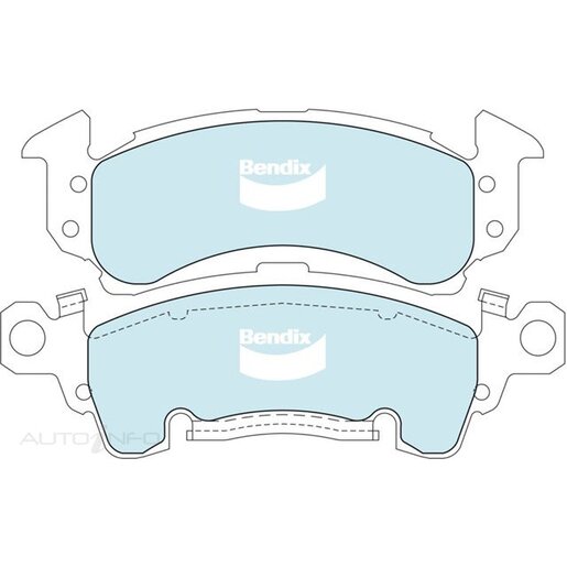 Bendix Front Brake Pads - DB1771-4WD