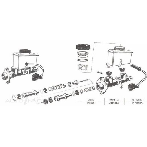 Protex Brake Master Cylinder - JB1350