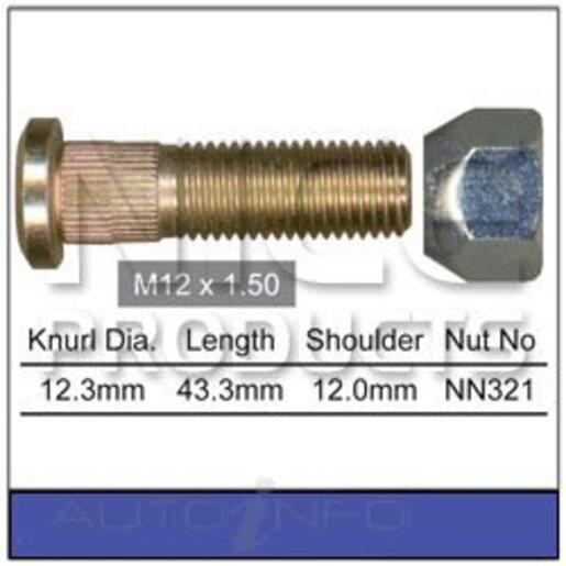 Nice Products Wheel Stud & Nut Set - NS347