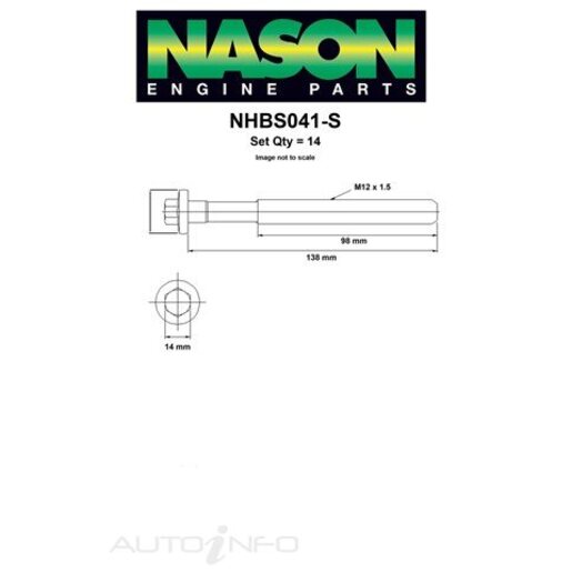 Nason Cylinder Head Bolt Set - NHBS041-S