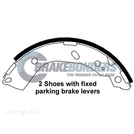 Brake Bonders Rear Brake Shoes - N1780