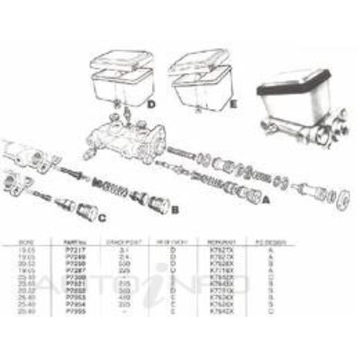 Protex Brake Master Cylinder - P7953