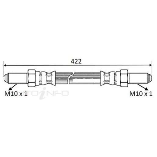 Protex Hydraulic Hose - Front - H1097