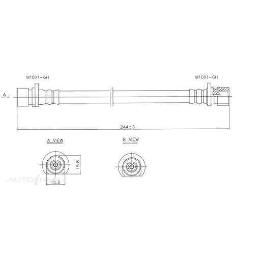 Protex Hydraulic Hose - Rear - H1416