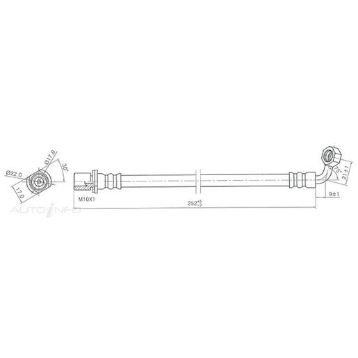 Protex Hydraulic Hose - Rear - H2024