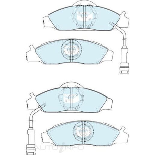 Bendix Front Brake Pads - DB1337-4WD