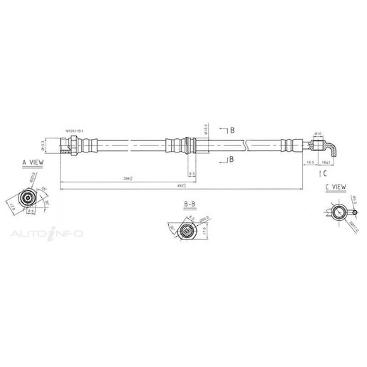 Protex Hydraulic Hose - Rear - H1546