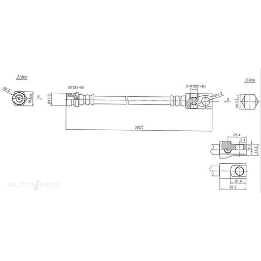 Protex Hydraulic Hose - Rear - H1367