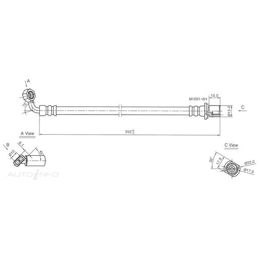 Protex Hydraulic Hose - Rear - H2026