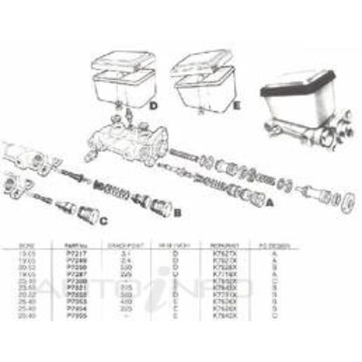 Protex Brake Master Cylinder - P7852