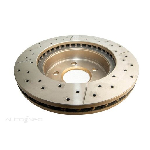 DBA Disc Brake Rotor Single Street Cross Drilled & Slotted - DBA502X