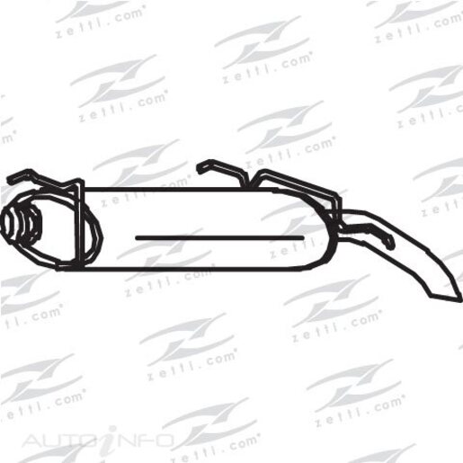 Redback Rear Muffler Std Replacement - M6073