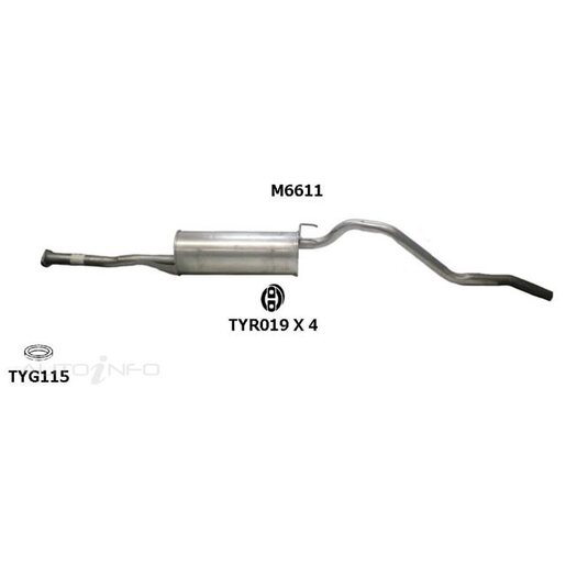 Rear Muffler Std Replacement