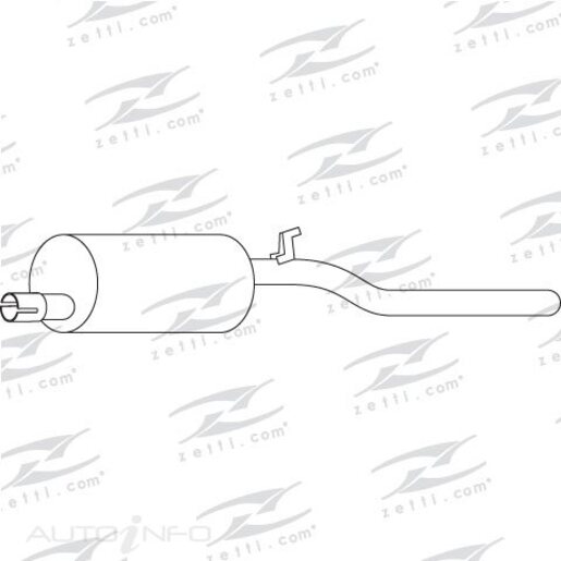 Redback Rear Muffler Std Replacement - M7689