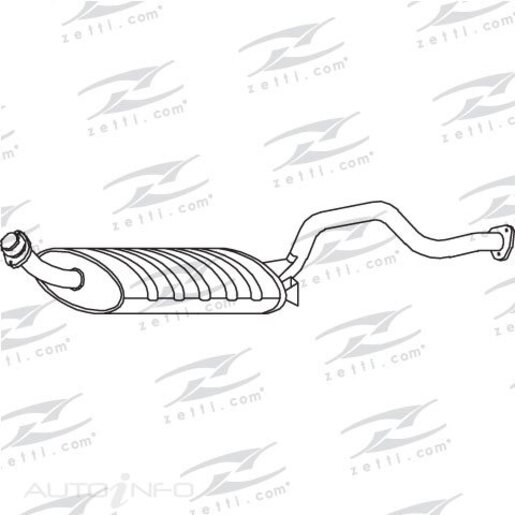 Redback Rear Muffler Std Replacement - M7971