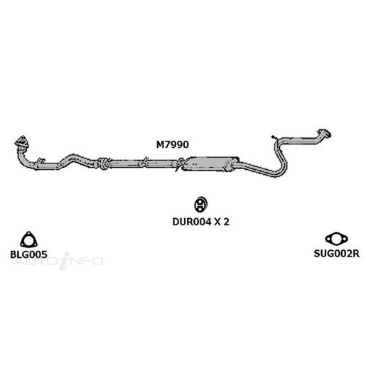 Redback Front Muffler Std Replacement - M7990