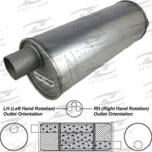 UNIVERSAL - 150MM 6 ROUND 300MM 12 LONG 45MM 1-34 OFFSET OFFSET LEFT ROTATION TRIPLE FLOW MILD STEEL