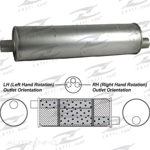 UNIVERSAL - 150MM 6 ROUND 550MM 22 LONG 50MM 2 OFFSET OFFSET LEFT ROTATION TRIPLE FLOW MILD STEEL