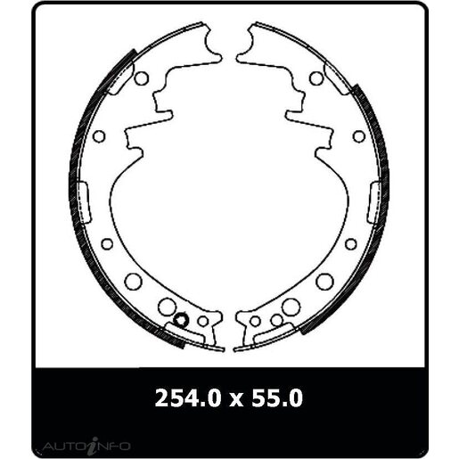 Masterpart Rear Brake Shoes - N1405