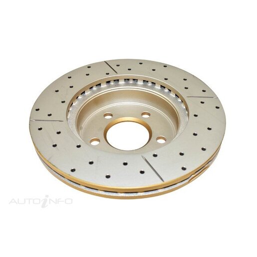 DBA Disc Brake Rotor Single Street Cross Drilled & Slotted - DBA504X