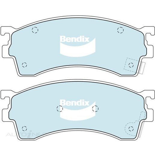 Bendix Ceramic Front Brake Pads - DB1255-GCT