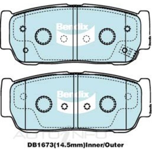 Bendix Rear Brake Pads - DB1673-HD