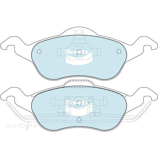 Bendix Ceramic Front Brake Pads - DB1860-GCT