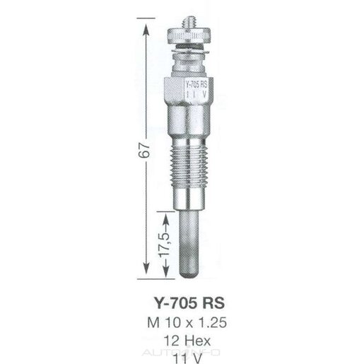 NGK Diesel Glow Plug - Y-705RS