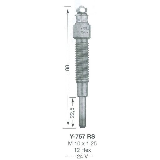 NGK Diesel Glow Plug - Y-757RS