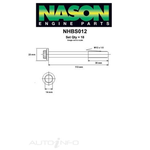 Nason Cylinder Head Bolt Set - NHBS012