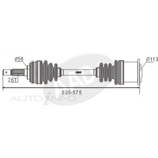 Protex Protrain - Rebrand (AADi-GSP) Drive Shaft - Transverse/CV Shaft - PSA411